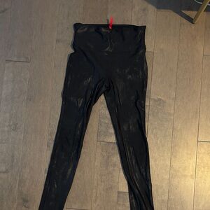 SPANX Shiny Black Leggings